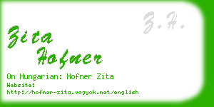 zita hofner business card